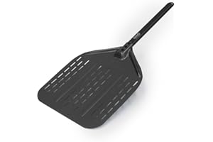 Gino D'Acampo 12" Perforated Pizza Peel: Effortlessly Slide, Rotate, and Retrieve Pizzas - Professional-Grade Perforated Pizza Paddle - Essential Tool for Perfect Homemade Pizzas