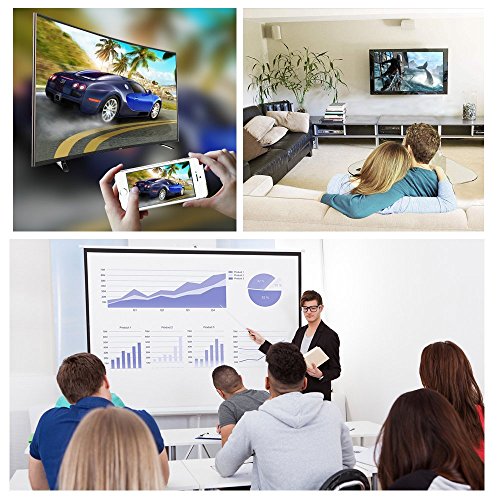 Lightning a HDMI, AMANKA Full HD 1080P Mirroring Cavo Adattatore ad Lightning MHL a HDMI HDTV per iPhone, iPad, Samsung, Huawei smartphones