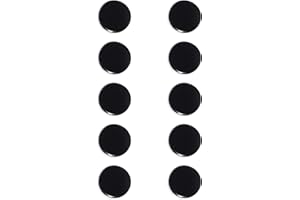 PYJLBX Confezione di 10 mini magneti rotondi resistenti per lavagna bianca, bacheca, ufficio e artigianato, magneti colorati neri per adulti, frigorifero, promemoria, scuola, casa e cucina