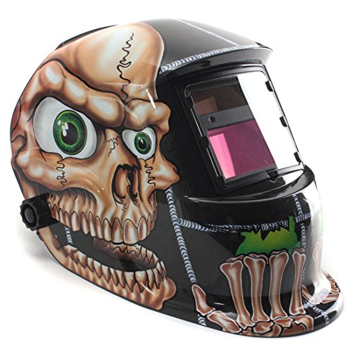 Solar Schweissmaske - TOOGOO(R) Automatik Solar Schweisshelm Schweissschirm Solar Schweissmaske Skull