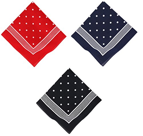 BETZ Pañuelo bandana para el cuello con el motivo de punto clasico 55 x 55 cm en los colores rojo, azul marino y negro