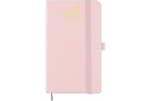 BEZEND Pocket Diary 2024 Slim Week to View 15.5 x 9 cm Hardback [Light Pink] Small 2024 Weekly Planner A6 with Pen Holder