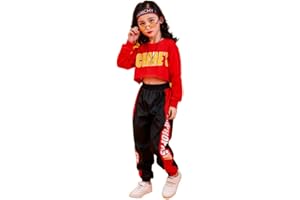 Tasty Life Moda Per Bambini Hip Hop Abbigliamento Sportivo Harajuku Alphabet Manica Lunga Top + Pantaloni Da Jogging Set Di Abbigliamento Sportivo Moderno Di Danza Jazz