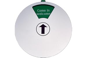 PROMESSA-DESIGN FREI - BETZT Tabliczka szara 15 cm Come in welcome-Back soon-Out of office-In a meeting-Do not disturb-Please knock. (Gray)