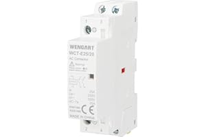 Wengart Contactor de CC doméstico WCT-E25,DC12V 25A 2 Normalmente Abierto Aplicación Multifuncional para proteger dispositivos eléctricos