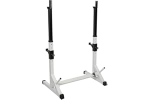 YIZHE Rack da Squat Regolabile, Porta Manubri da Squat Fino a 200 kg Caricabile, Stabile e Robusto I Cavalletti per Bilanciere, Altezza e Larghezza Regolabili