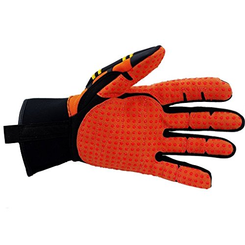 Seibertron Hoch/HIGH Vis Impact Pro Handschuhe Schutzhandschuhe hohe Sichtbarkeit, Mechaniker Handschuhe, Aufprallschutz und robuste Arbeitshandschuhe (L) - 3