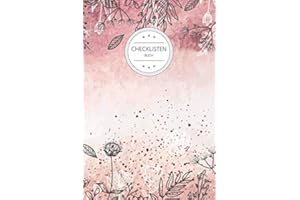 Checklisten Buch: To Do Listen Planer - ca. A5 mit 100+ Seiten mit Titel & Datum - Perfekt zum Erledigen von Aufgaben zum Abhaken, Bucket Listen, Reiseplaner, Termine uvm. - Motiv: Vintage Blumen