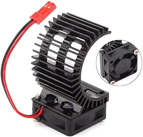 Yiguo 4.8-6V RC 1:10 Black Plastic Metal Heat Sink With Cooling Fan for 54540/550/3650 Car motor