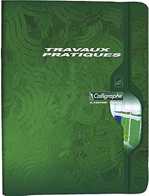 Clairefontaine Caligraphe - Calligraphe 7019 - 7600 - Cahier travaux pratiques piqûre - 96 pages grands carreaux + unie - Format 24 x 32 - 70 g