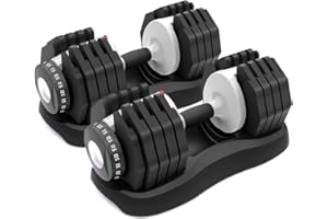 ATIVAFIT Manubri Regolabili (Set di 2) Dischi Palestra - Manubri Perfetta Pesi Fitness a Carico Variabile per Body Building Pesistica Palestra Casa