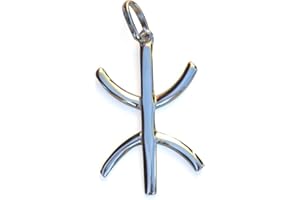 TATA GISÈLE Les Plaisirs de Stella - Colgante unisex de plata en forma de cruz bereber, diseño unisex (plata 925/1000)