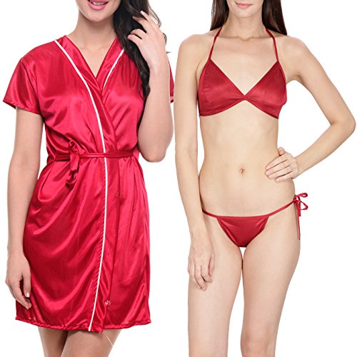 Klamotten Satin Women Sexy Nightwear and Bikini Set Combo 11M-04 RS.349 (65.00% Off) - Amazon