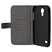 Produktbild Nevox Ordo Book Tasche Schwarz-Grau für Samsung Galaxy S4 GT-i9500 i9505