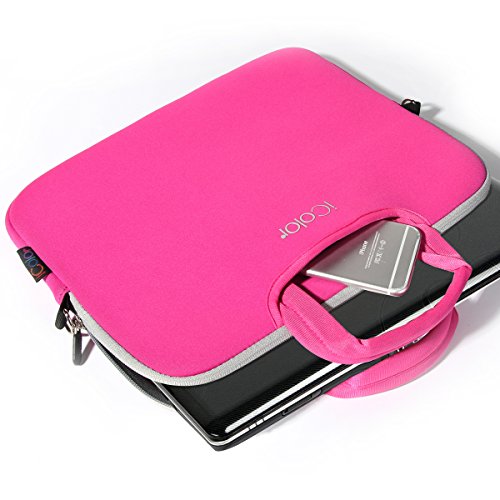 iColor Netbook- und Chromebook- Tasche Notebooktasche Laptoptasche Schutzhülle für Größe 15 15,4 15,6 Zoll mit Zubehörfach und Schultergurt - 5