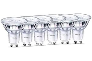 Classic LED lampa GU10, 6-pack | Varmvitt ljus, 2 200 - 2 700 K, 15 000 h, dimbar spotlight, efterliknar naturligt lj