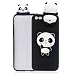 Produktbild LuckyW iPhone 5s Hülle Silikon, 3D Carton Handyhülle für Apple iPhone 5 5S SE Soft Silikon Tasche Transparent Clear Klar Durchsichtig Ultra Dünne Schutzhülle - Schwarzer Panda