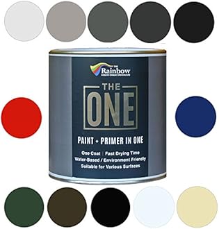 THE ONEAll-In-One Paint & Primer - Off White Gloss, 1 L | Multi-Surface 1 Coat Formula | Easy Indoor & Outdoor Decorating for Home & Garden Walls, Floors & Furniture | Durable, Water-Based & Low VOC