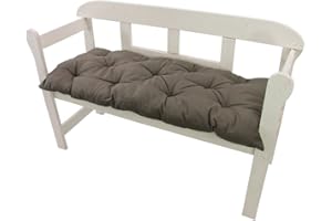 NYVI Bankauflage Ibiza 110x45 cm Grau 2er Set - Polsterauflage für Gartenbänke Gemütlich & Langlebig - Sitzauflagen für Bänke Outdoor & Indoor - Sitzkissen Auflage Bank Sitzbank