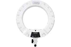 YIDOBLO 18 Zoll dimmbare 5500K LED-Video-Ringlicht-Lampen-Set,mit 3 Coldshoe-Halterungen,Handyhalter,Spiegel,Stativständer,Beleuchtung für Studio-Videoaufnahmen,Selfie,YouTube,Make-up,Schönheit