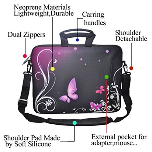 Laptop TASCHE BEUTEL 15-15,6″ zoll Fall Neopren mit Griff und Gurt für Notebooks Dell HP Apple Macbook Samsung Toshiba #Tiger# - 2