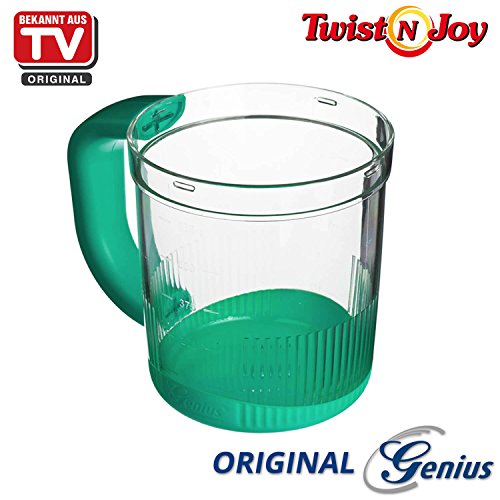 Genius Twist N Joy | 4 Teile | Alles-Schneider | Müheloses Zerkleinern | Gemüse-Schneider | Kräuter | Nüsse | Mahlen | NEU Farbe Türkis - 3