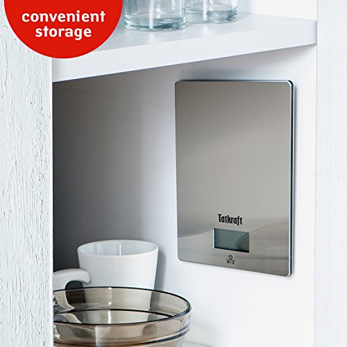 Tatkraft Hi-tech Digitale Küchewaage 5Kg Wand Montage Edelstahl - 5