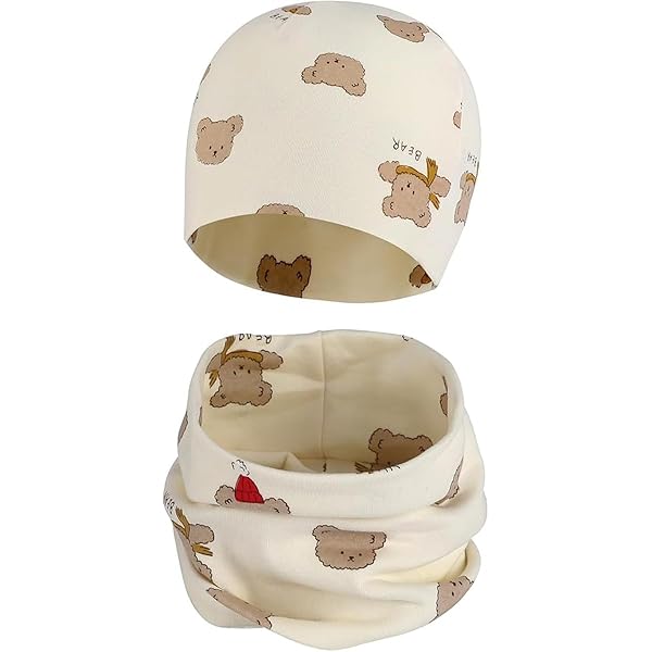 Enwokran Enfant Hiver Bonnet Echarpe Gants Ensemble, Bonnet