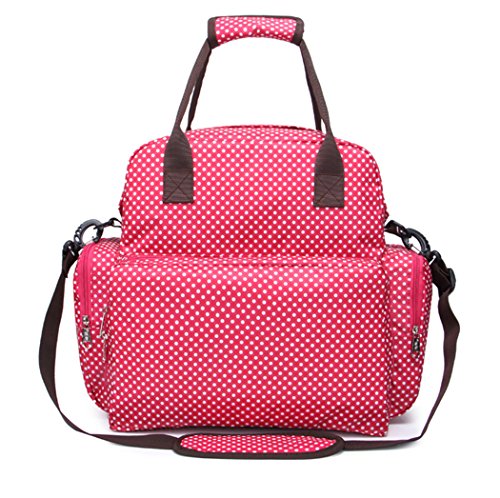 Preisvergleich Produktbild iSuperb Wickeltasche Wasserdicht Wickeltaschen Diaper Bag Rucksäcke Baby Backpack Große (Rosa)