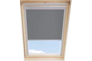 Dachfenster Verdunkelungsrollo kompatibel mit VELUX, Grau, für M06