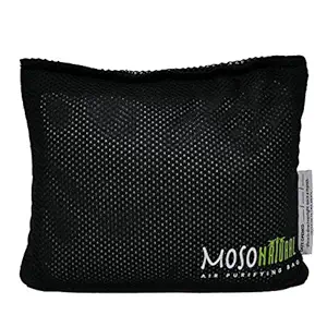 MOSO NATURAL Air Purifying Bag for Cars, Trucks and SUVs. Bamboo Charcoal Air Freshener, Deodorizer, Odor Eliminator, Odor Absorber, Fragrance Free 300g