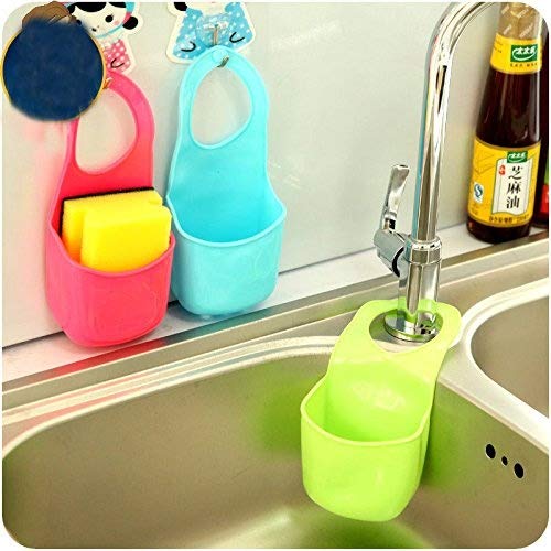 EQLEF® 2 PCS Esponja caja de almacenamiento en rack Cesta de paño de la colada jabón de tocador Plataforma Organizador Cocina Baño Gadgets fregadero Estanterías Bolsa