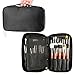 Travelmall Professional Cosmetic Makeup Brush organizer Makeup Artist case with Belt Strap Holder Multifunctional Cosmetic Makeup Bag Handbag for Travel & Home (Black)