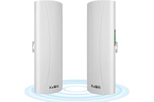 KuWFi Ponte Wireless Da Esterno 5,8 G 1-3 km Ripetitore WLAN A Lunga Portata, Punto Di Accesso Wireless 300 Mbit/s, Amplificatore Di Segnale WLAN 14 Dbi