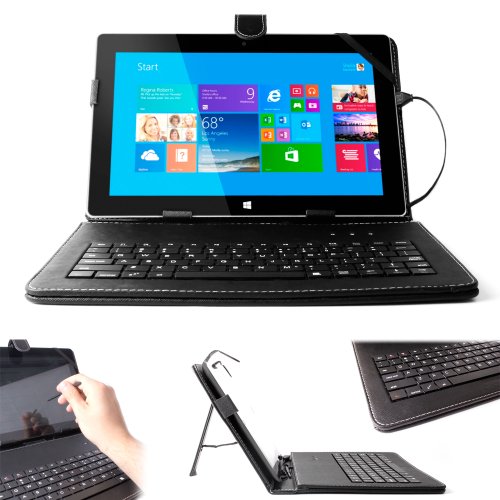 DURAGADGET Custodia/Tastiera Nera per Tablet Microsoft Surface RT 2 / RT/PRO 2 / PRO + Pennino Capacitivo - Alta qualità - 2 Anni di Garanzia