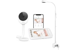 NETVUE Baby Monitor Video e Audio, Telecamera Bambini con Supporto 4 in 1, Controllo da HD 5" LCD Monitor e App Mobile, 3 Modalità di Rilevamento Intelligenti, Audio Bidirezionale, Visione Notturna