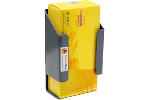AmberQuip Disposable Glove Box Holder. Ideal Storage Tradesman Van, Workshop, Garage. Wall Mountable. Grey PVC. (Small Holder)