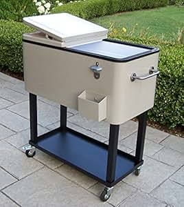 Oakland Living 90010-BS Terrassenkühler aus Stahl, mit Karat, 80 Quart