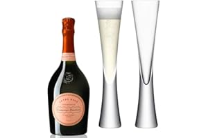 DRINXCOM Laurent Perrier Rose Champagne with LSA Flutes 75cl 12% abv