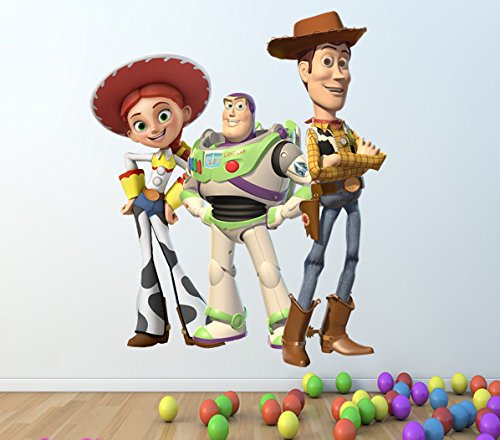 TOY STORY FULL COLOUR WALL STICKER - GIRLS BOYS DISNEY BEDROOM C123 Size: Large