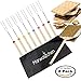 Produktbild marwokitchen Marshmallow Bräter Sticks Länge – Set von 8 – Smores Sticks & Hot Dog Spieße Best für Camping Kochgeschirr Bonfire Pit – Camping Zubehör Reise Grill – Bonus Gratis Leinwand Tasche