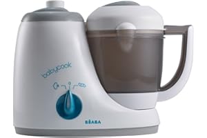 BEABA BABY - Babycook Original - Baby Food Processor - Baby Food Maker 4 in 1: Blends, Heats, Steams, Defrosts - Quick: 15min - Accessories included