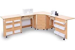 COMFORT COLLECTION Comfort 6 | Armoire machine à coudre | (Oak Sorano Natural Light, L (Air-lift 10 to 15 kg))