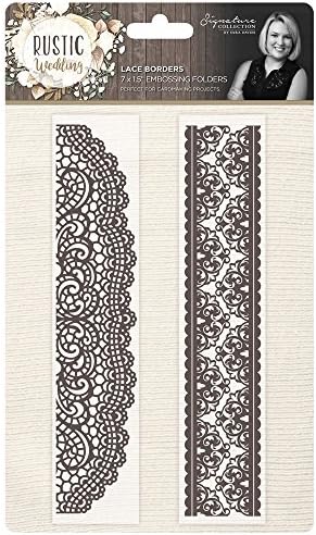 Sara Davies Rustic Wedding Signature Collection Embossing Folder - Lace Borders