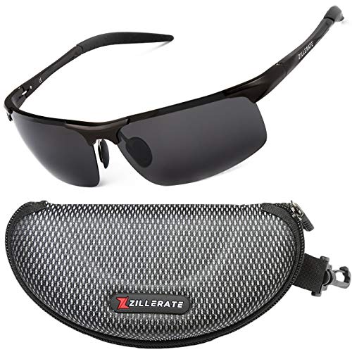 Gafas de sol polarizadas para hombre y mujer de ZILLERATE, para conducir ciclismo, pesca, golf y todos los deportes, marco de metal antirreflejo de protección contra la luz UV