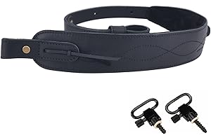 WAYNE'S DOG Cuero Rifle Pistola Honda, Correas de Pistola giratorias Puntada a Mano con Acolchado Hombrera