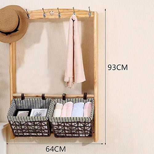 Hook ZLR Strong Power The Storage Rack Wood Wall Shelf Creative Bedroom Living Room Wall Multi-layered Wall Storage Racks Rattan Basket (Color : J)