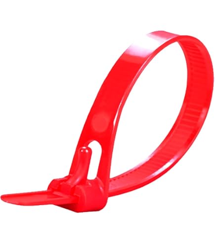 intervisio Gele Hersluitbare Kabelbinders - 200 mm x 7.6 mm - Herbruikbaar Tie Wraps 200mm lang - Hoge kwaliteit Premium Nylon Losneembaar Tie Wraps Geel - 100 stuks