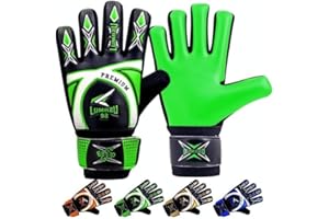 LUMAZU Football Goalkeeper Gloves for Kids Anti Slip Shock Absorption Padded Premium Soccer Goalie Gloves Wrist Protection for Girls Boys Goalkeeping