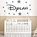 Personalised WALL STICKER Name with Stars, Disney Style children Room, Nursery B zz2 -Medium -SIZE 90cm x 30cm (36" x 12") -Baby Blue